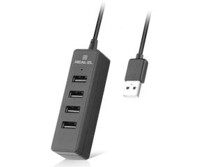 Real-El HQ-154 USB 2.0 HUB, 1.2 m hind ja info | USB jagajad, adapterid | kaup24.ee