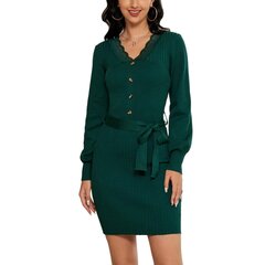 Kootud kleit naisteleLiumilac, roheline hind ja info | Kleidid | kaup24.ee