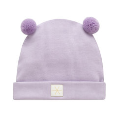 шапка зима 2023 фиолетовая цена и информация | Шапки, перчатки, шарфики для новорожденных | kaup24.ee