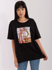 футболка lk-ts-509353.25p черная цена и информация | Женские футболки | kaup24.ee