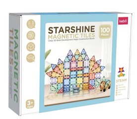 KEBO magnetklotsid STARSHINE, 100-osaline цена и информация | Конструкторы и кубики | kaup24.ee