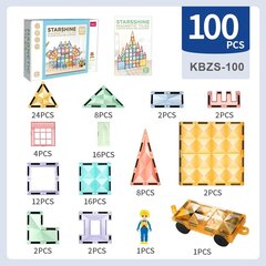 KEBO magnetklotsid STARSHINE, 100-osaline цена и информация | Конструкторы и кубики | kaup24.ee