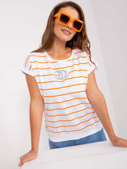 блузка rv-bz-8744.46p белая/оранжевая цена и информация | Женские блузки, рубашки | kaup24.ee