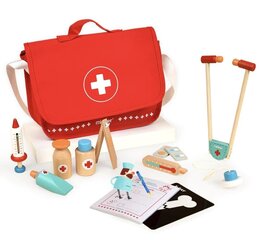 Деревянный набор Mideer доктора с сумкой-аптечкой цена и информация | Игрушки для девочек | kaup24.ee