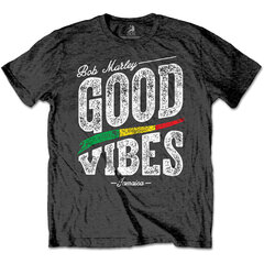 Мужская футболка  с короткими рукавами Bob Marley Unisex T-Shirt: Good Vibes цена и информация | Мужские футболки | kaup24.ee