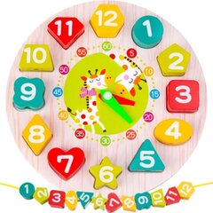 Деревянные игрушечные часы цена и информация | Развивающие игрушки и игры | kaup24.ee