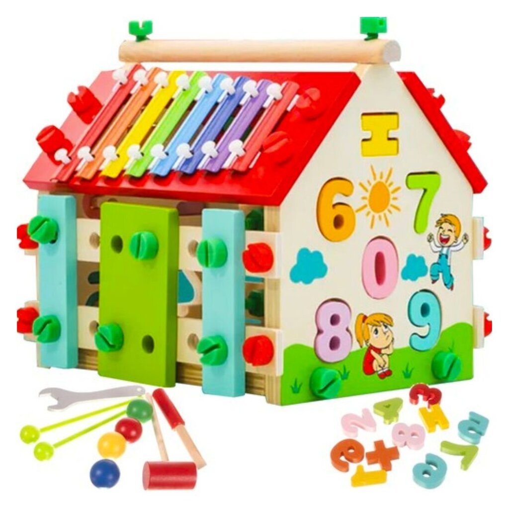 Puidust õppemaja hind ja info | Arendavad mänguasjad | kaup24.ee