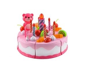 Puidust sünnipäevatort tarvikutega 80 tk hind ja info | Tüdrukute mänguasjad | kaup24.ee