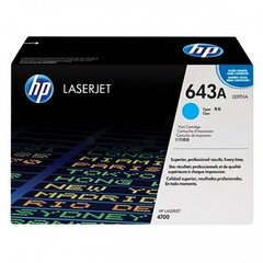 HP Cartridge No.643A Cyan (Q5951A) цена и информация | Картриджи и тонеры | kaup24.ee