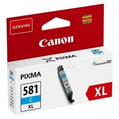 Canon Ink CLI-581 Cyan XL (2049C001) For Pixma TS 9100 Series, Pixma TS 9155, Pixma TS 8150, Pixma TS 6151, Pixma TS 8100 Series, Pixma TR 7500 Series, Pixma TS 6150, Pixma TS 8152, Pixma TS 6100 Series, Pixma TR 8550, Pixma TR 8500 Series, Pixma TS 8151, Pixma TR 7550, Pixma TS 9150 цена и информация | Картриджи для струйных принтеров | kaup24.ee