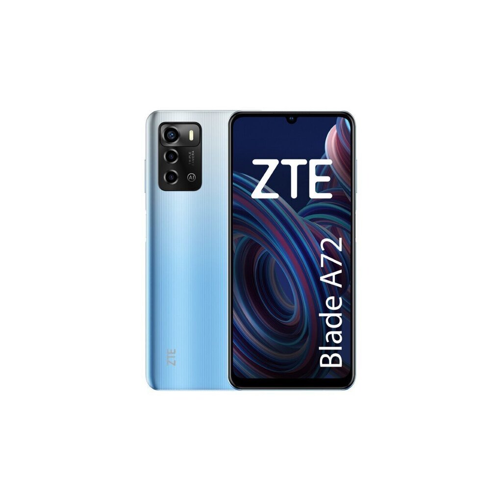 ZTE Blade A72, 64 GB, kaks SIM-kaarti, taevasinine цена и информация | Telefonid | kaup24.ee