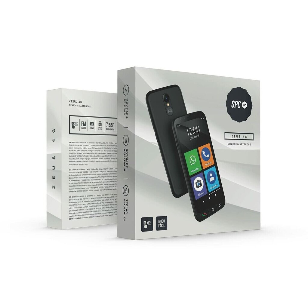 SPC Zeus 4G, 16 GB, Dual SIM Black hind ja info | Telefonid | kaup24.ee