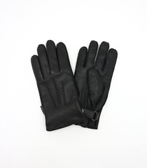 Мужские кожаные перчатки Hofler 662044 01, черные, 662044*01-9.5 цена и информация | Мужские шарфы, шапки, перчатки | kaup24.ee