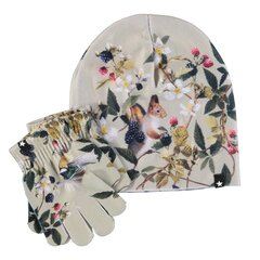 Детский комплект шапка+ перчатки Kaya Molo, светло-зелёный  цена и информация | Шапки, перчатки, шарфы для девочек | kaup24.ee