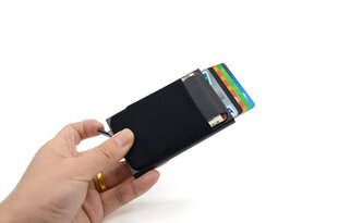 Алюминиевый тонкий кошелек RFID Card Case Black Silver Gold 33244914 цена и информация | Женские кошельки, держатели для карточек | kaup24.ee