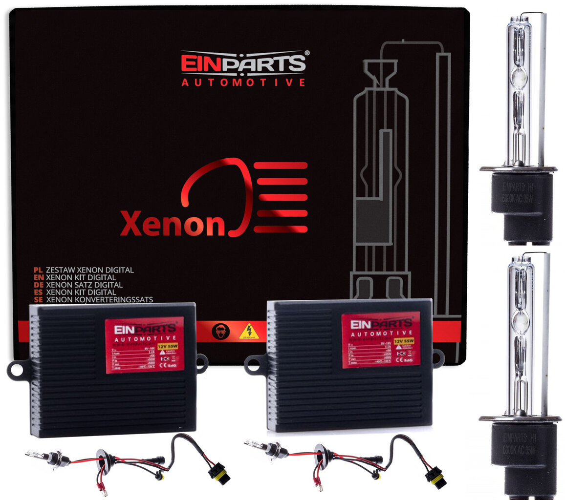 EinParts H1 Xenon HID komplekt 6000K KÜLM VALGE 12V Slim AC 35W 6.0A hind ja info | Turvasüsteemid ja 12V seadmed | kaup24.ee