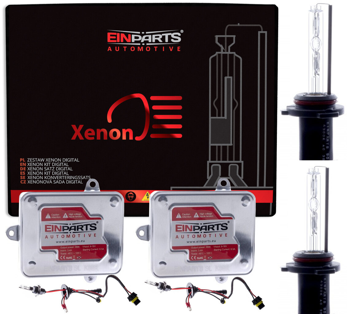 EinParts HB4 Xenon HID komplekt 4300K SOE VALGE 12V Slim Quick Start 35W 8.5A hind ja info | Turvasüsteemid ja 12V seadmed | kaup24.ee