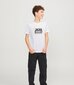 Jack & Jones laste T-särk 12254186*03, valge 5715514944584 hind ja info | Poiste särgid | kaup24.ee