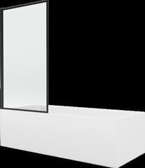 Vann Mexen Vega viimistluse ja klaasseinaga, 170x70 cm + 80 cm, white+I/swing/black frame hind ja info | Vannid | kaup24.ee