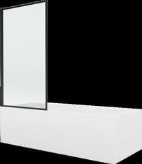 Vann Mexen Vega viimistluse ja klaasseinaga, 170x70 cm + 80 cm, white+I/fix/black frame hind ja info | Vannid | kaup24.ee