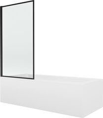 Vann Mexen Vega viimistluse ja klaasseinaga, 170x70 cm + 70 cm, white+I/fix/black frame цена и информация | Ванны | kaup24.ee