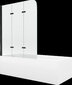 Vann Mexen Vega viimistluse ja klaasseinaga, 170x70 cm + 120 cm, white+III/fold/black цена и информация | Vannid | kaup24.ee