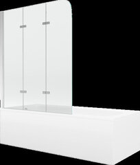 Vann Mexen Vega viimistluse ja klaasseinaga, 170x70 cm + 120 cm, white+III/fold/chrome цена и информация | Ванны | kaup24.ee