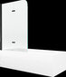 Vann Mexen Vega viimistluse ja klaasseinaga, 170x70 cm + 80 cm, white+II/black цена и информация | Vannid | kaup24.ee