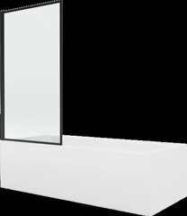 Vann Mexen Vega viimistluse ja klaasseinaga, 150x70 cm + 80 cm, white+I/fix/black frame цена и информация | Ванны | kaup24.ee