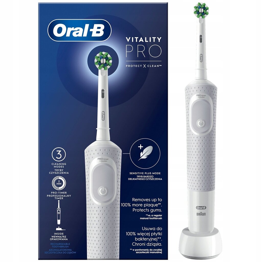 Oral-B Vitality Pro, valge цена и информация | Elektrilised hambaharjad | kaup24.ee