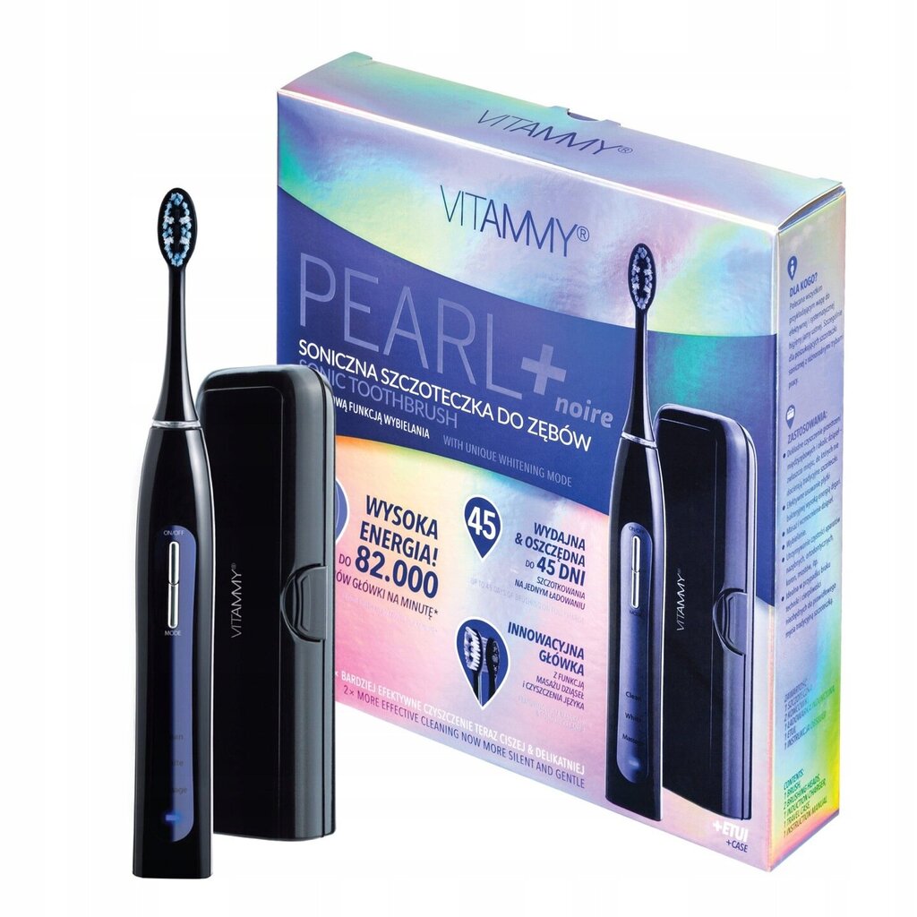 Vitammy Pearl+ Noire цена и информация | Elektrilised hambaharjad | kaup24.ee