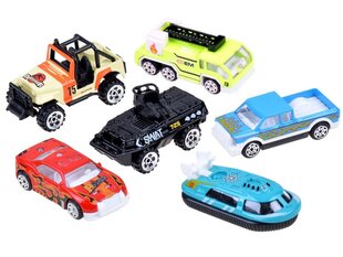 Sõidukite komplekt Die Cast, 6 tk hind ja info | Poiste mänguasjad | kaup24.ee