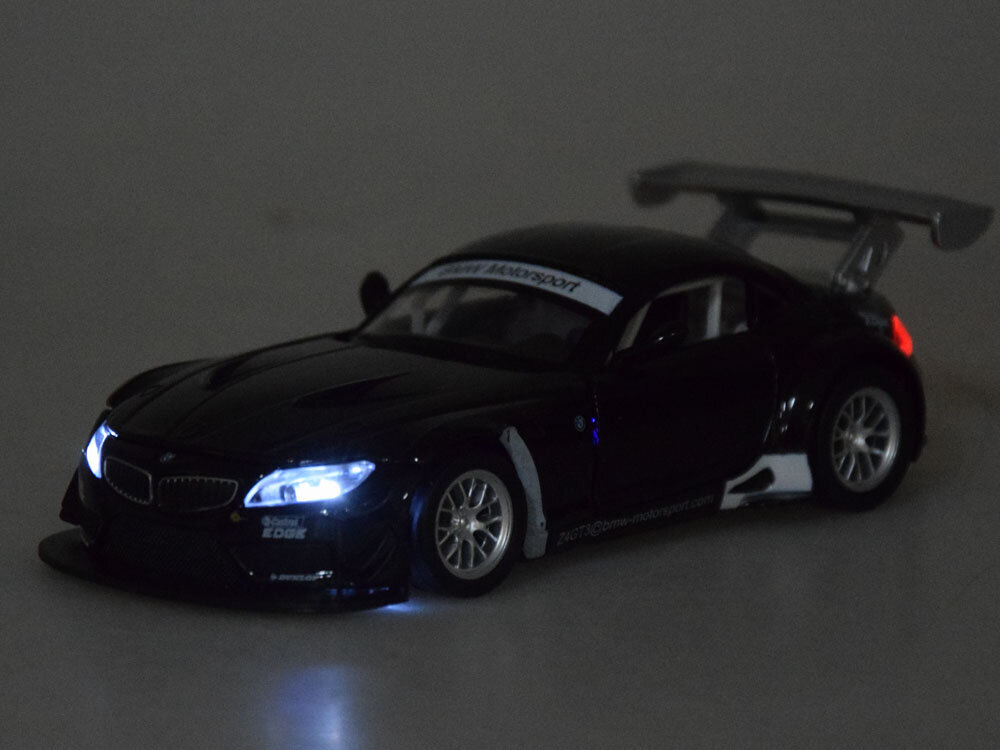 Metallik auto BMW Z4 GT3, must hind ja info | Poiste mänguasjad | kaup24.ee