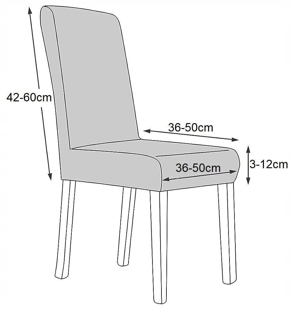 Toolikatted Ad Accessories, 6 tk, hall цена и информация | Mööblikatted | kaup24.ee