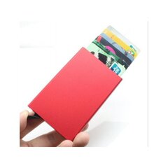 Алюминиевый тонкий кошелек Rfid Card Case Red 796681 цена и информация | Женские кошельки, держатели для карточек | kaup24.ee