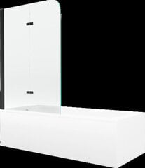 Vann Mexen Vega viimistluse ja klaasseinaga, 170x70 cm + 100 cm, white+II/black цена и информация | Ванны | kaup24.ee