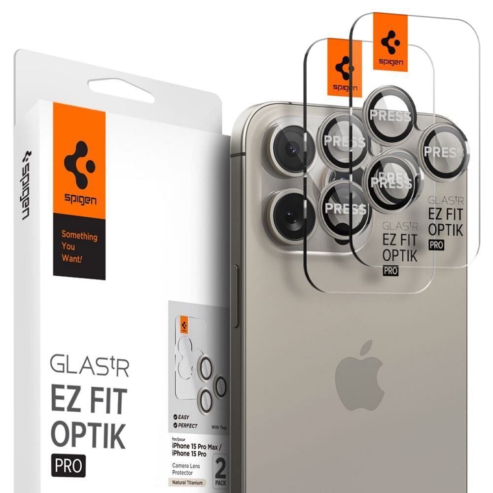 Spigen OPTIK.TR Ez Fit Camera Protector 2-pack цена и информация | Ekraani kaitsekiled | kaup24.ee