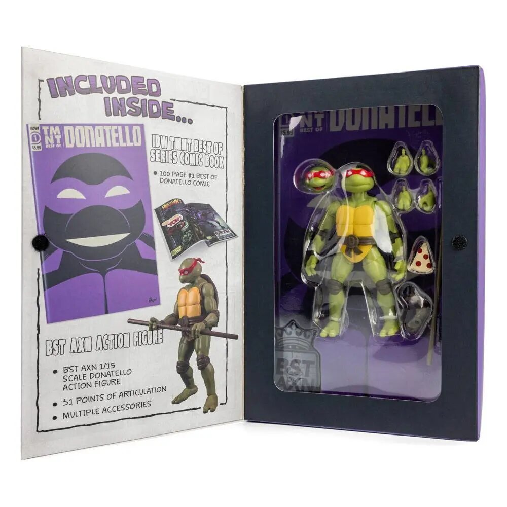 Figuur raamatugaTeenage Mutant Ninja Turtles BST AXN x IDW Donatello Exclusive, 13 cm hind ja info | Poiste mänguasjad | kaup24.ee