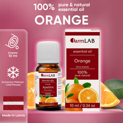 Oranž eeterlik õli FarmLAB, 10 ml hind ja info | Eeterlikud ja kosmeetilised õlid | kaup24.ee