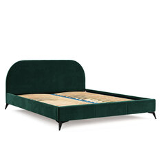 Кровать Liv&Lars Akila 140x200 см, тёмно-зелёный цена и информация | Кровати | kaup24.ee