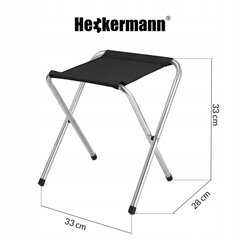 Tuist klapptool Heckermann, 44x32x35cm, must hind ja info | Matkamööbel | kaup24.ee