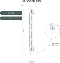 Halogeenpirn Brightman R7s J78, 200 W, 10 tk цена и информация | Лампочки | kaup24.ee