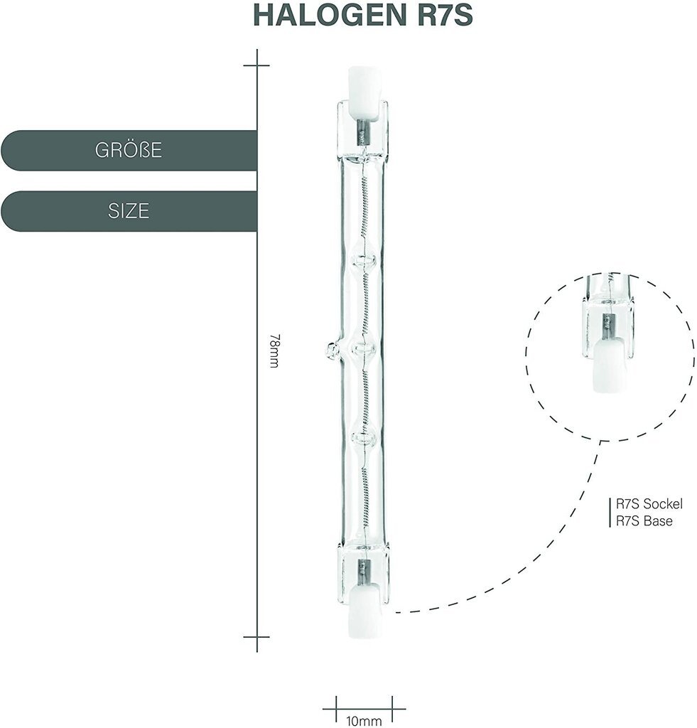 Halogeenpirn Brightman R7s J78, 200 W, 10 tk цена и информация | Lambipirnid, lambid | kaup24.ee