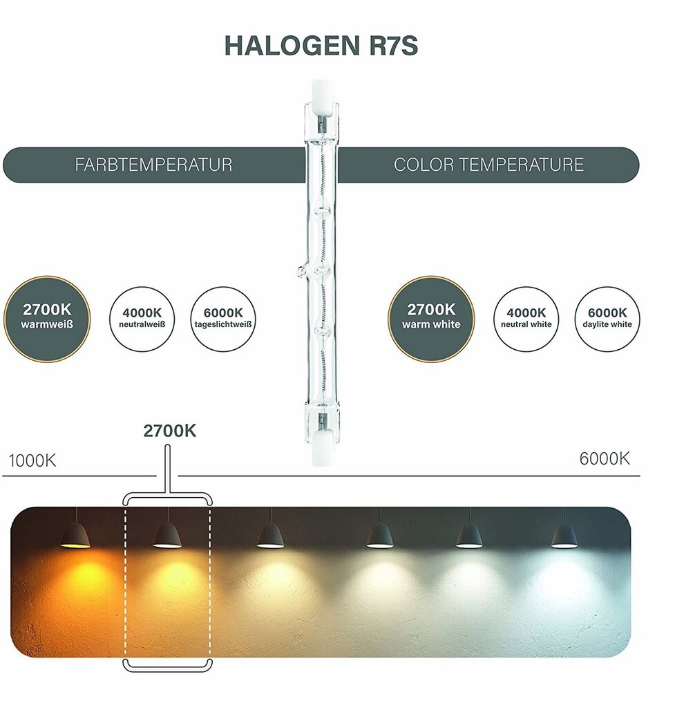 Halogeenpirn Brightman R7s J78, 200 W, 10 tk hind ja info | Lambipirnid, lambid | kaup24.ee