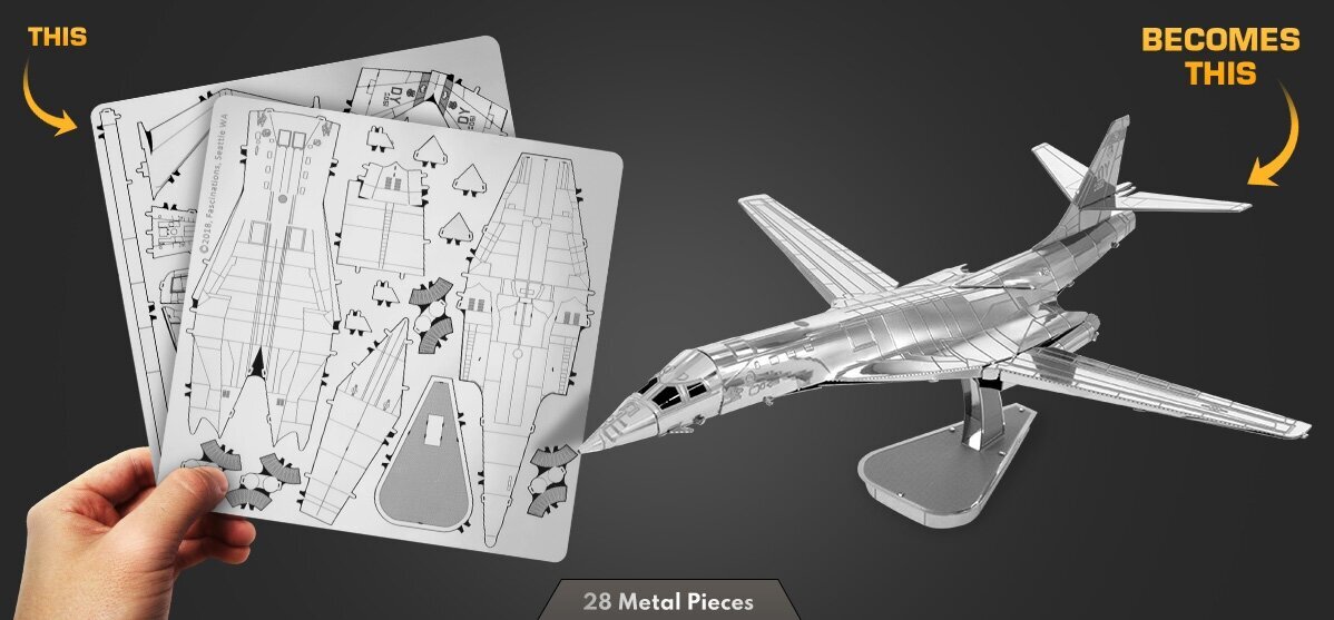 3D pusle Metal Earth B-1B Lancer hind ja info | Pusled | kaup24.ee