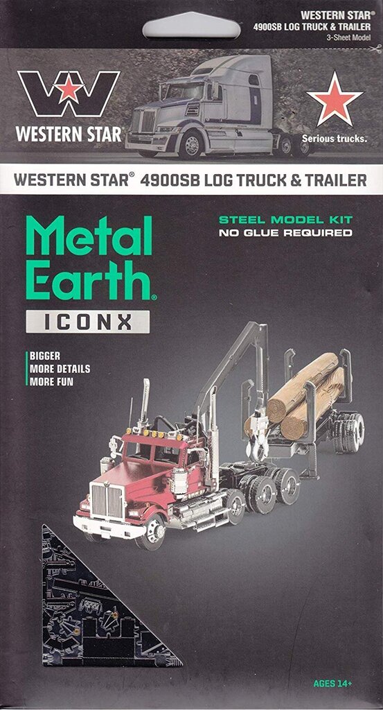 3D pusle Metal Earth Long Truck & Trailer hind ja info | Klotsid ja konstruktorid | kaup24.ee
