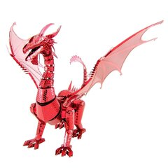 3D pusle Metal Earth Red Dragon цена и информация | Конструкторы и кубики | kaup24.ee