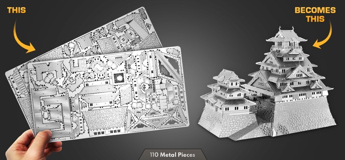 3D pusle Metal Earth Osaka Castle цена и информация | Klotsid ja konstruktorid | kaup24.ee