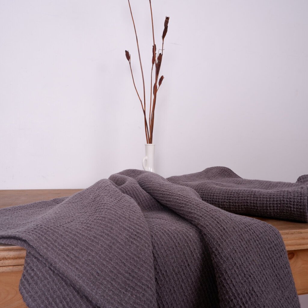 Norravilla linane vahvlirätik 50x30 cm, hall hind ja info | Rätikud, saunalinad | kaup24.ee