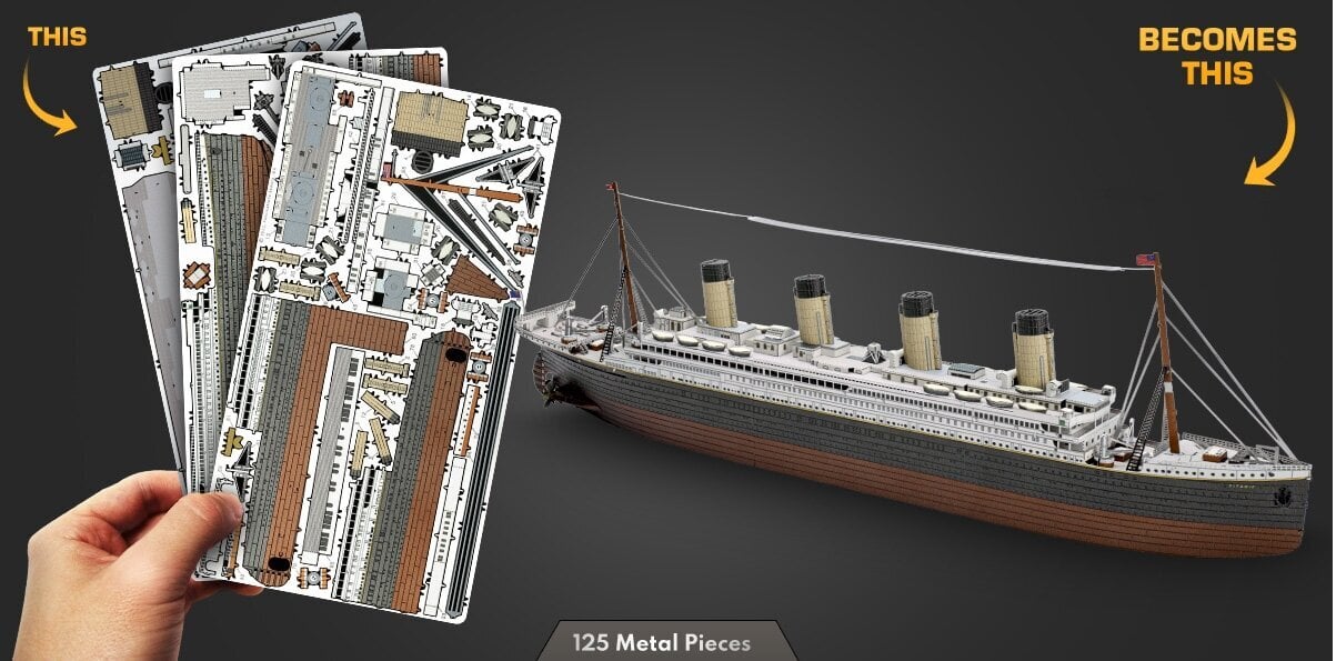 3D pusle Metal Earth Titanic цена и информация | Pusled | kaup24.ee